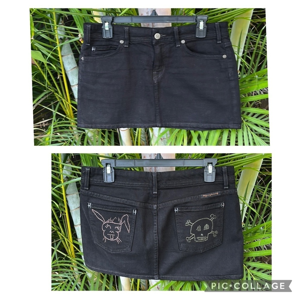 CITIZENS OF HUMANITY Black Denim Skirt size 28